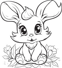 rabbit with a flower