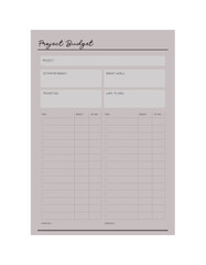 Project tracker Budget Planner. (Spring)