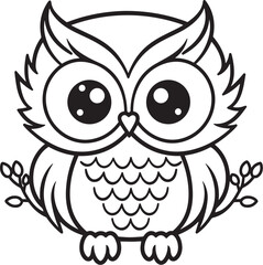 coloring page owl