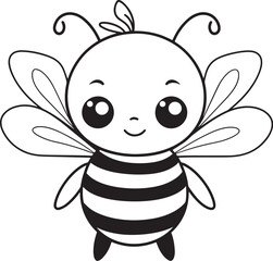 coloring page bee
