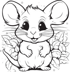 mouse coloring page