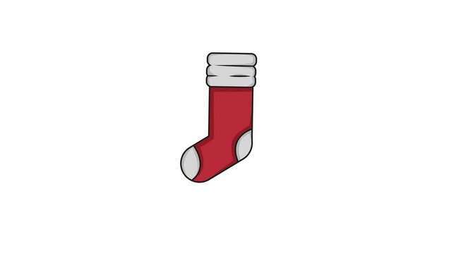 animated video forming a sock icon