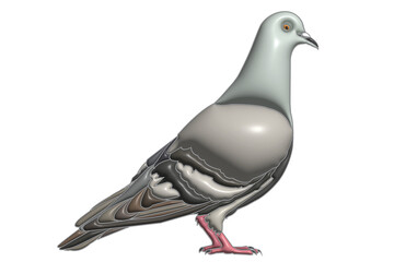 pigeon isolated on white background