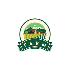 Farm Logo agriculture vector logo design template