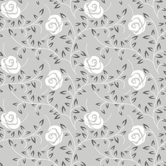 Fototapeta premium seamless vector flower design pattern on background2