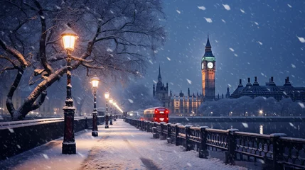 Foto op Plexiglas winter in the city © deividas