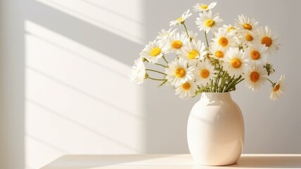 Fototapeta na wymiar Daisy flowers in vase