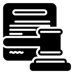 Legal Document icon, glyph icon style