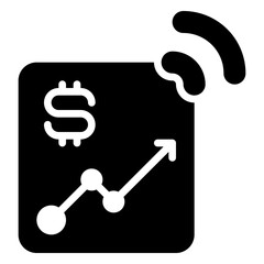 Online payment icon, glyph icon style