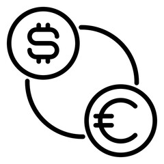 Currencies icon, line icon style