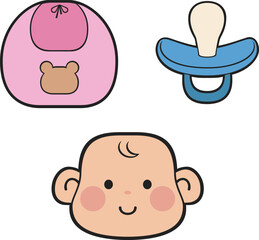 Health Baby Mother Maternity Cute Vector Simple Flat Colored