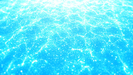 Blue particles glittering surface luxury abstract background.
