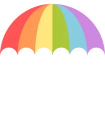 Fotobehang colorful umbrella illustration © Nicole