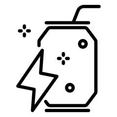 Energy Drink icon, line icon style