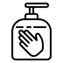 Handwash icon, line icon style