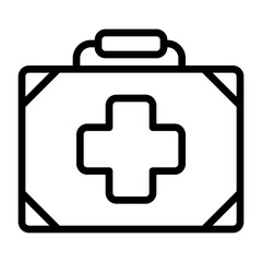 Fototapeta premium First aid icon, line icon style