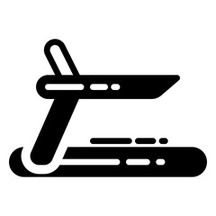treadmill icon, glyph icon style