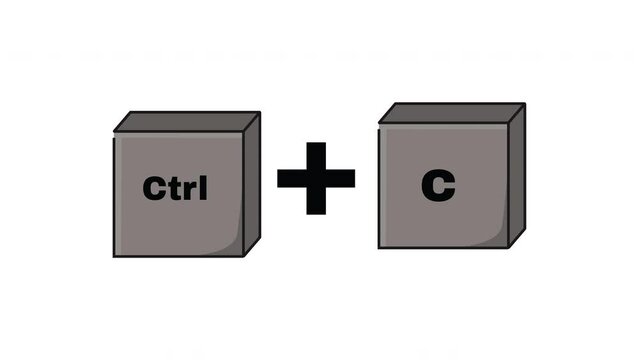animated video forms the CTRL key and the C key