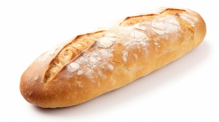 italian bread ciabatta isolated on white background - obrazy, fototapety, plakaty
