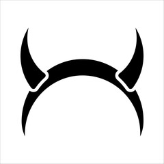 Devil's horns headband icon. vector illustration on white background