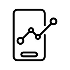 mobile icon, line icon style