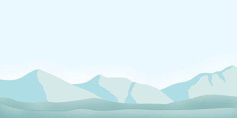 snowy mountains landscape cover background wallpaper illustration