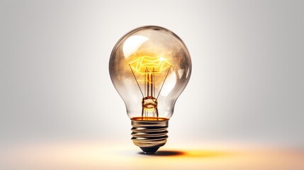 Light bulb on white