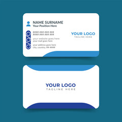 Creative healthcare medical doctor business card template design in front and back view.	
