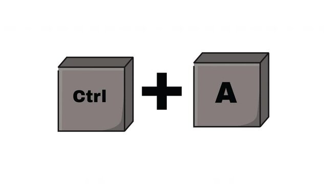 animated video forms the CTRL button and the A button