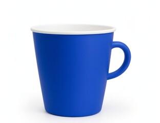 Blue Cup on a Clean Plain White Background