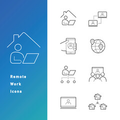 リモートワーク・テレワークのアイコンセット