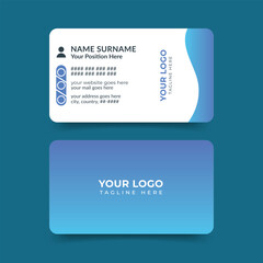 Healthcare medical doctor business card template design in front and back view.	
