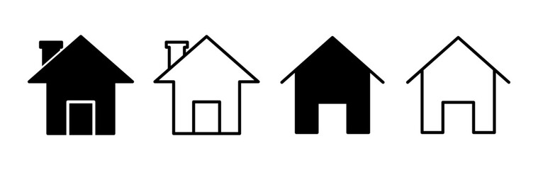 Home icon vector. House vector icon
