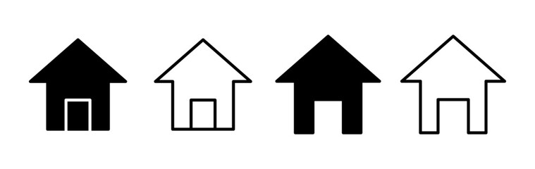 Home icon vector. House vector icon