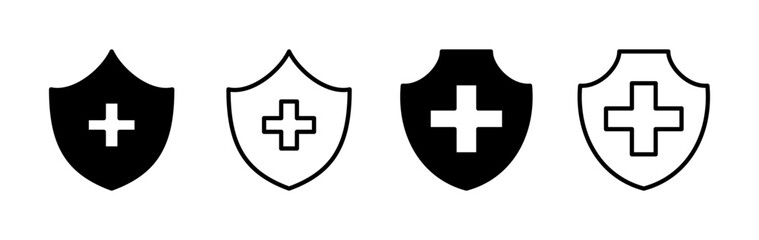 Fototapeta premium Health insurance icon vector. medical insurance icon