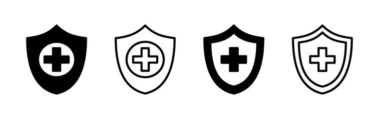 Fototapeta premium Health insurance icon vector. medical insurance icon