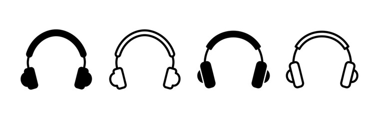 Headphone icon vector. headphones earphones icon. headset