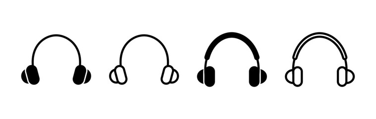 Headphone icon vector. headphones earphones icon. headset