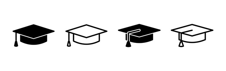 Education icon vector. graduation cap icon vector
