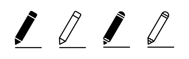 Edit icon vector. edit document sign and symbol. pencil