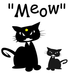 black and white cat with hearts