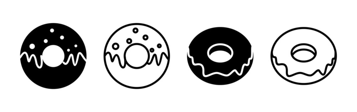 Donut icon vector. doughnut icon. donut logo
