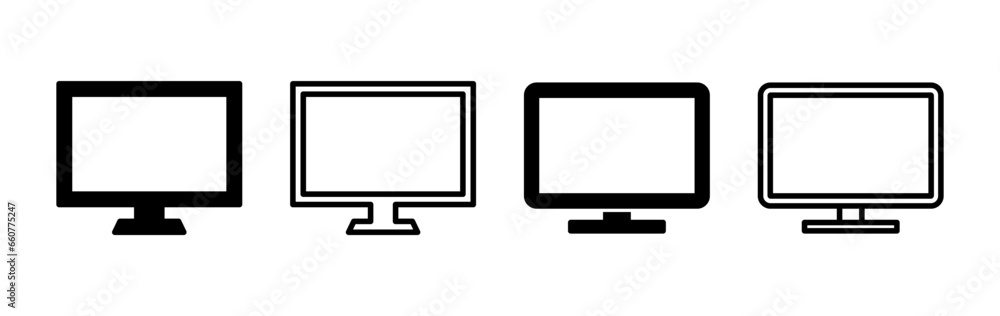 Poster computer icon vector. computer monitor icon.