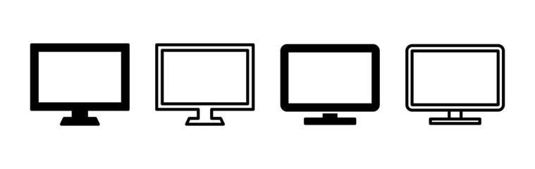 Computer icon vector. computer monitor icon.