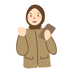 indonesian civil servant pointing finger to the top