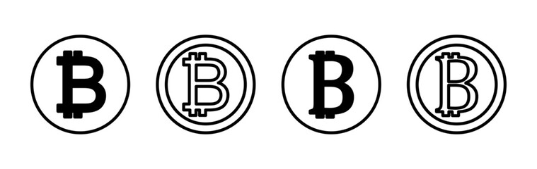 Bitcoin icon vector. payment symbol. Cryptocurrency logo.