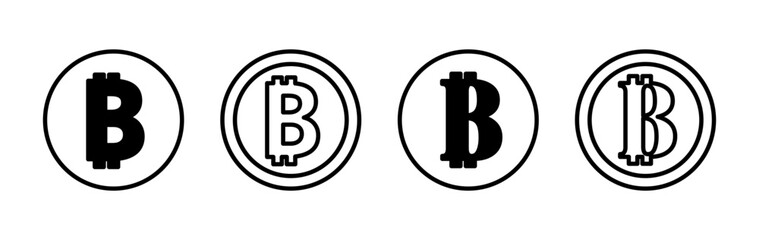 Bitcoin icon vector. payment symbol. Cryptocurrency logo.