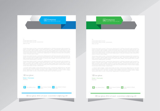 Business style letter head templates for your project design, company letterhead template, Vector illustration.