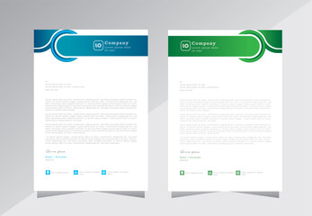 Business style letter head templates for your project design, company letterhead template, Vector illustration.