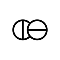 Two Medicine Pill - Line Icon - Vector : Medical Theme, Pharmaceutical Theme, Healthcare Theme, Infographics and Other Graphic Related Assets. 